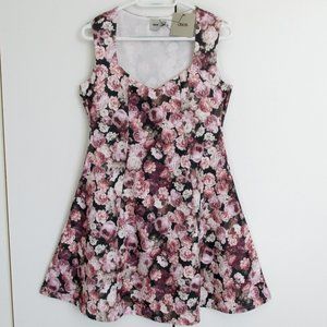 Asos Roses Floral Fit and Flare Skater Tennis Dress Size 10